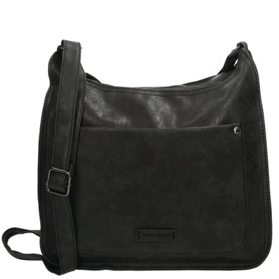 Große Damen Tasche Schultertasche Umhängetasche Crossover Bag Leder Optik Handtasche