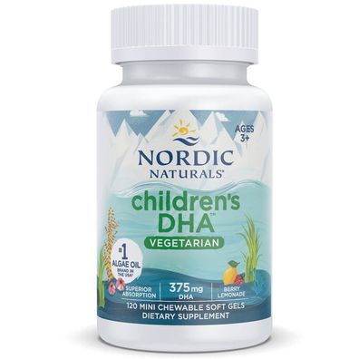 Nordic Naturals, Children's DHA Vegetarian, 375 mg, Beerenlimonade, 120 kaubare ...