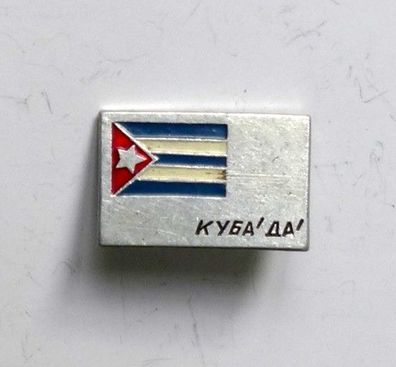 UdSSR Sowjetunion Abzeichen Kuba Ja Fahne Flagge