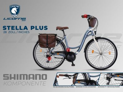 Licorne Bike Stella Plus Premium City Bike in Zoll Aluminium Fahrrad, Hollandfahrrad