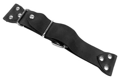 Uhrarmband Leder mit Nieten schwarz Alfa 22461S