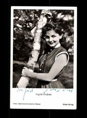 Ingrid Andree Rüdel Autogrammkarte Original Signiert # BC 208350