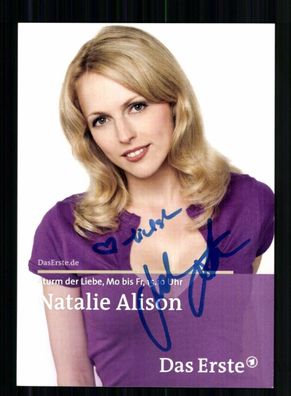 Natalie Alison Sturm der Liebe Autogrammkarte Original Signiert # BC 208553