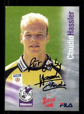 Claudio Hassler Autogrammkarte SV Wüstenrot Salzburg 2000-01 Original Signiert