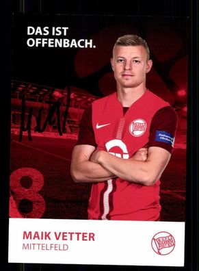 Maik Vetter Autogrammkarte Kickers Offenbach 2023-24 Original Signiert