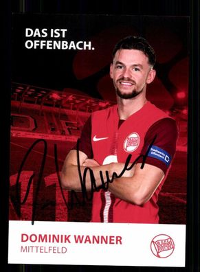 Dominik Wanner Autogrammkarte Kickers Offenbach 2023-24 Original Signiert