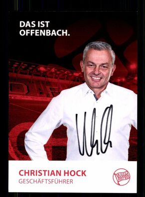Christian Hock Autogrammkarte Kickers Offenbach 2023-24 Original Signiert