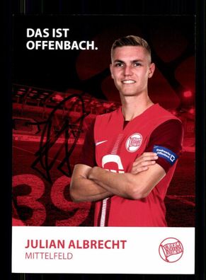 Julian Albrecht Autogrammkarte Kickers Offenbach 2023-24 Original Signiert