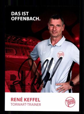 Rene Keffel Autogrammkarte Kickers Offenbach 2023-24 Original Signiert