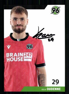 Kolja Oudenne Autogrammkarte Hannover 96 2023-24 Original Signiert