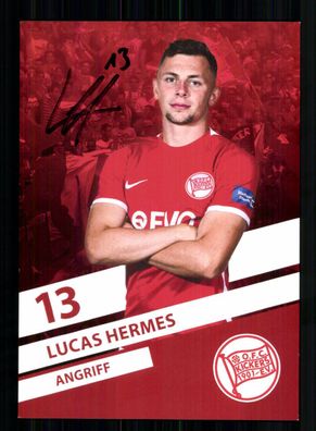 Lucas Hermes Autogrammkarte Kickers Offenbach 2022-23 Original Signiert