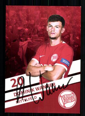 Dominik Wanner Autogrammkarte Kickers Offenbach 2022-23 Original Signiert