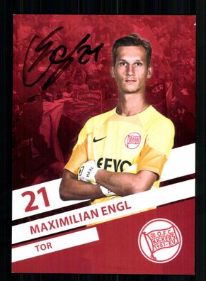 Maximilian Engl Autogrammkarte Kickers Offenbach 2022-23 Original Signiert