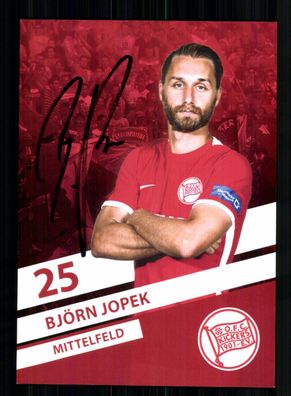 Björn Jopek Autogrammkarte Kickers Offenbach 2022-23 Original Signiert