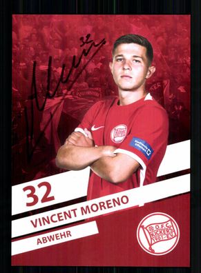Vincent Moreno Autogrammkarte Kickers Offenbach 2022-23 Original Signiert