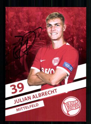 Julian Albrecht Autogrammkarte Kickers Offenbach 2022-23 Original Signiert