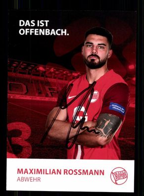 Maximilian Rossmann Autogrammkarte Kickers Offenbach 2023-24 Original Signiert