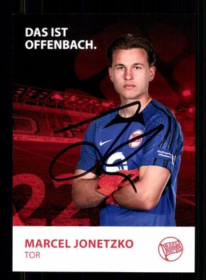 Marcel Jonetzko Autogrammkarte Kickers Offenbach 2023-24 Original Signiert