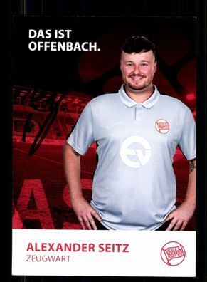 Alexander Seitz Autogrammkarte Kickers Offenbach 2023-24 Original Signiert