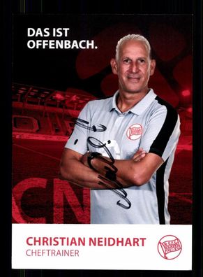 Christian Neidhart Autogrammkarte Kickers Offenbach 2023-24 Original Signiert