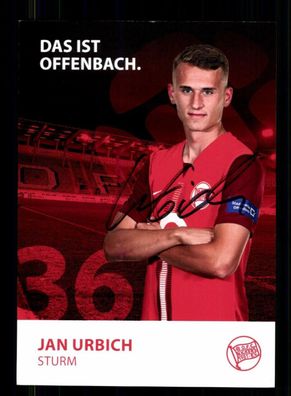 Jan Urbich Autogrammkarte Kickers Offenbach 2023-24 Original Signiert