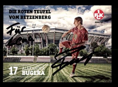 Alexander Bugera Autogrammkarte 1 FC Kaiserslautern 2012-13 Original Signiert + 2