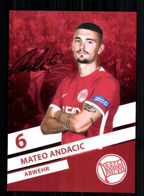 Mateo Andacic Autogrammkarte Kickers Offenbach 2022-23 Original Signiert