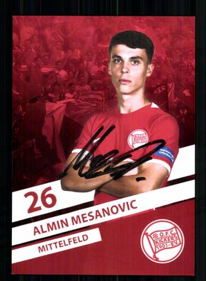 Almin Mesanovic Autogrammkarte Kickers Offenbach 2022-23 Original Signiert