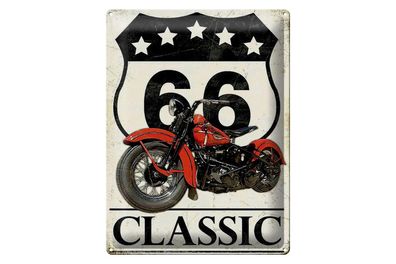 Blechschild 40 x 30 cm Motorrad Route 66