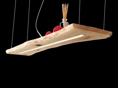 Deckenlampe LED Hängelampe Pendelleuchte aus Holz Holzlampe Wildeiche Massiv geölt