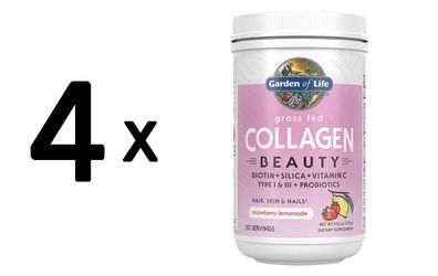 4 x Collagen Beauty, Strawberry Lemonade - 270g