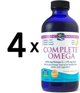 4 x Complete Omega, 1270mg Lemon - 237 ml