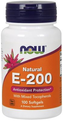 Vitamin E-200, Natural (Mixed Tocopherols) - 100 softgels