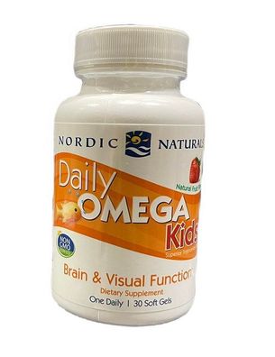 Daily Omega Kids, Natural Fruit Flavor - 30 softgels