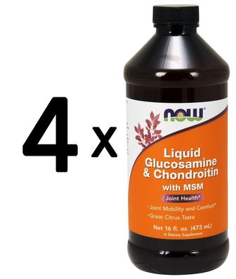 4 x Glucosamine & Chondroitin with MSM - 473ml.