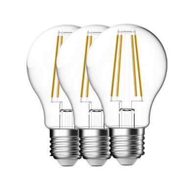 Nordlux Energetic LED Leuchtmittel E27 3er Set Filament klar 1055lm 4000K 7,8W 80Ra 3
