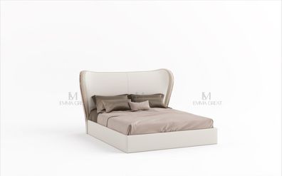 Luxus Design Bett Doppel Betten Schlazimmer Möbel Lederbett hotel Einrichtung