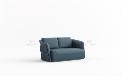 Zweisitzer Design Sofa 2 Sitzer Couch Polster Garnitur Sofas Couchen Blau Luxus