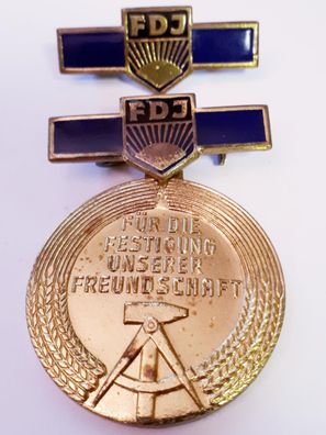DDR FDJ Medaille Für die Festigung unserer Freundschaft