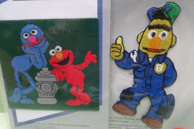 Wenco Aufbügelmotiv Bügelbild Sesamstraße Elmo Grobi Bert