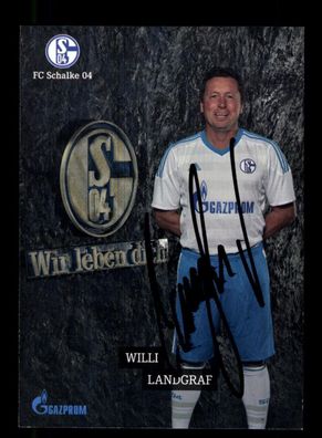 Willi Landgraf FC Schalke 04 Traditionsmannschaft 2014-15 Original Sign.