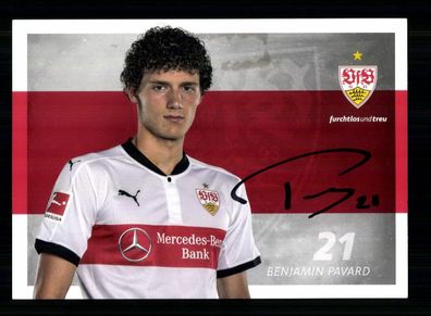 Benjamin Pavard Autogrammkarte VfB Stuttgart 2017-18 Original Signiert