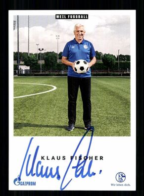 Klaus Fischer Autogrammkarte FC Schalke 04 Traditionself 2018-19 Original Sign.