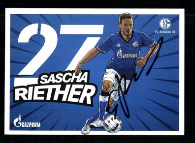 Sascha Riether Autogrammkarte FC Schalke 04 2016-17 Original Signiert