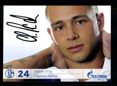 Christian Pander Autogrammkarte FC Schalke 04 2007-08 Original Signiert