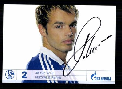 Heiko Westermann Autogrammkarte FC Schalke 04 2007-08 Original Signiert