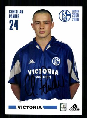 Christian Pander Autogrammkarte FC Schalke 04 2005-06 Original Signiert