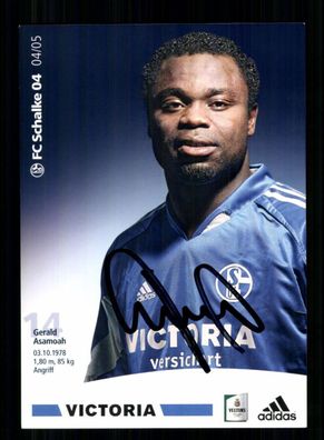 Gerald Asamoah Autogrammkarte FC Schalke 04 2004-05 Original Signiert