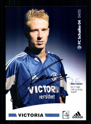 Mike Hanke Autogrammkarte FC Schalke 04 2004-05 Original Signiert