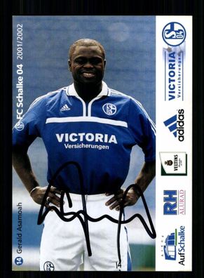 Gerald Asamoah Autogrammkarte FC Schalke 04 2001-02 Original Signiert